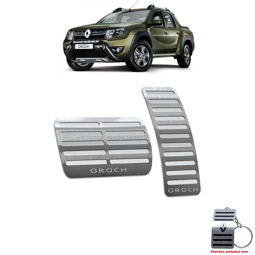 Pedaleira Renault Oroch Automatico 2016 Até 2021 Aço Inox