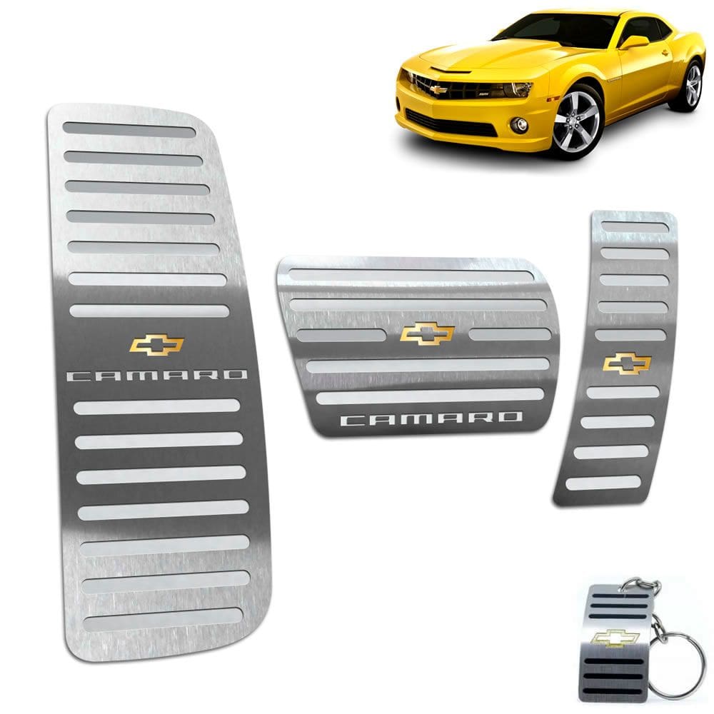 Kit Pedaleira + Descanso Chevrolet Camaro Aço Inox