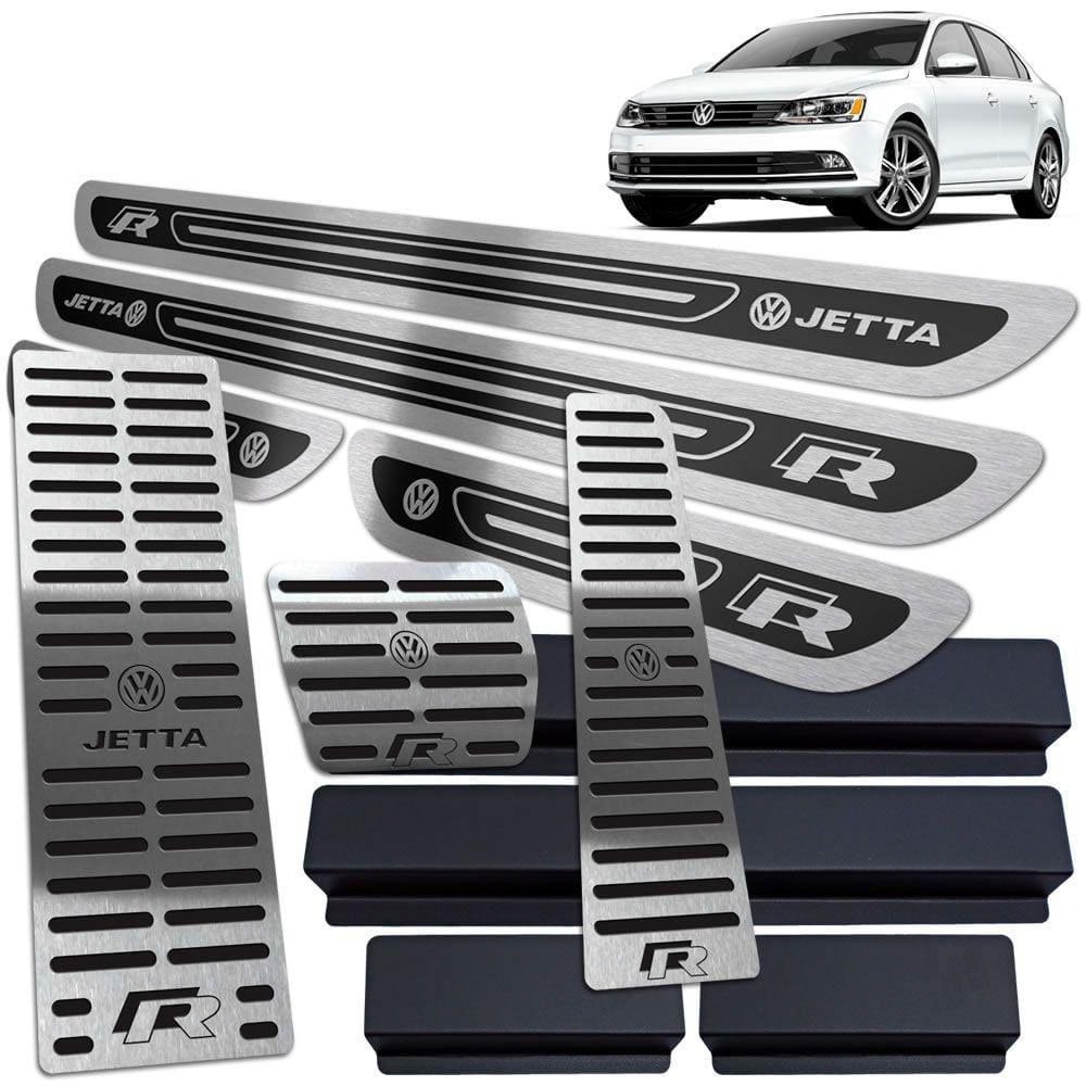 Soleira Pedaleira Descanso Jetta R-line 11/18 Auto Preto AR