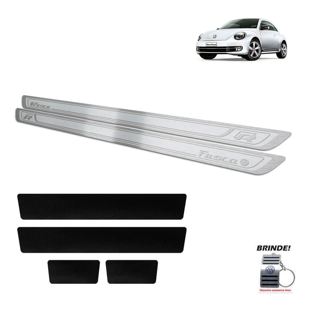 Soleiras Prata Alto Relevo + Vinil Fusca R-line 2 Portas