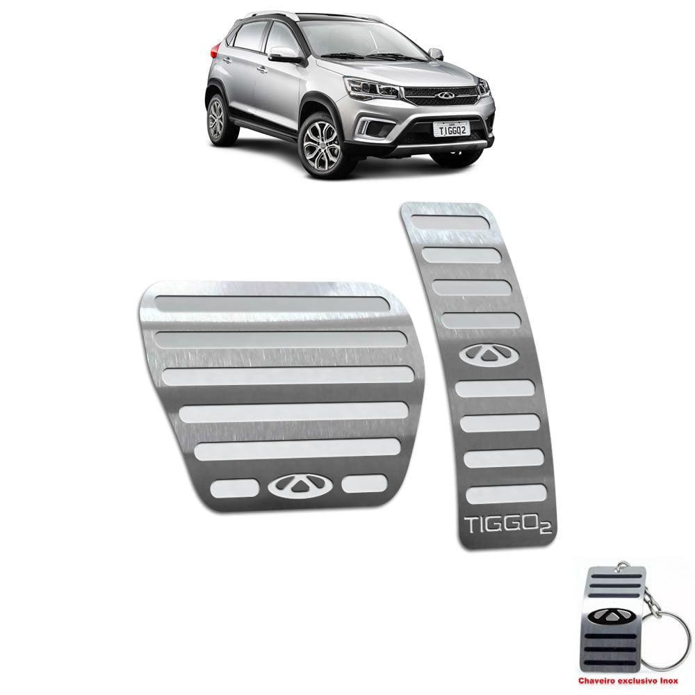 Pedaleira Chery Tiggo 2 2019 2020 Automático Aço Inox