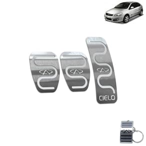 Pedaleira Chery Cielo Manual 2010 Até 2013 Aço Inox