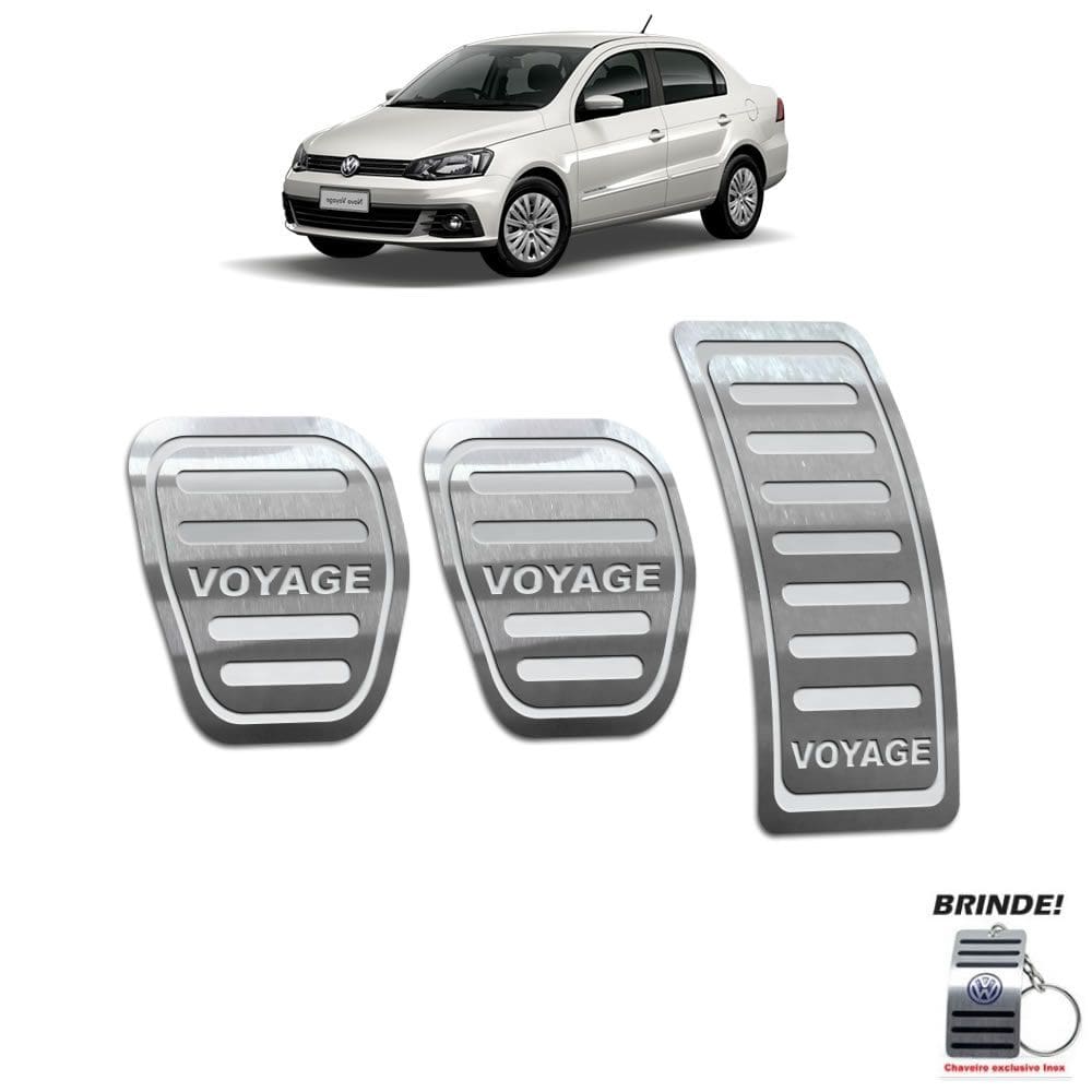 Pedaleira Manual Volkswagen Voyage 2010 A 2020 Prata