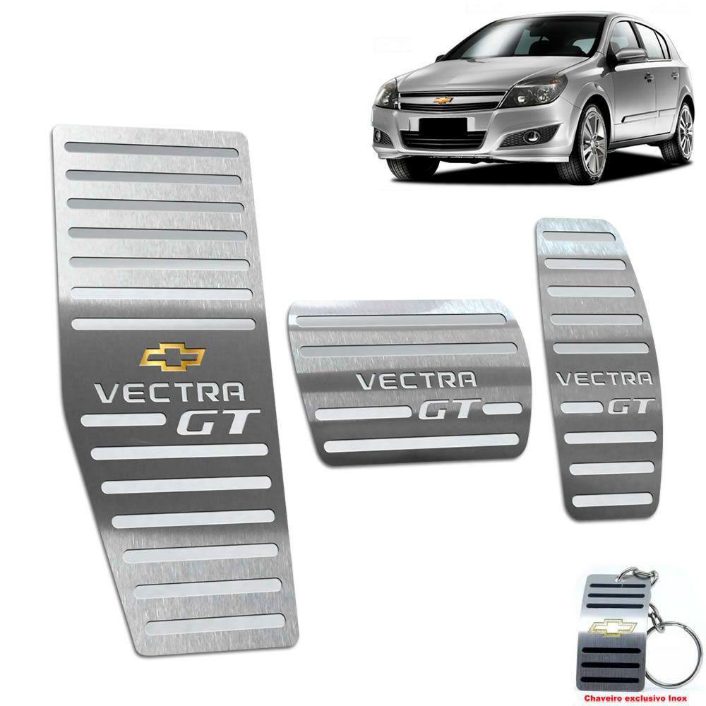 Kit Pedaleira Automático + Descanso Vectra Gt Aço Inox