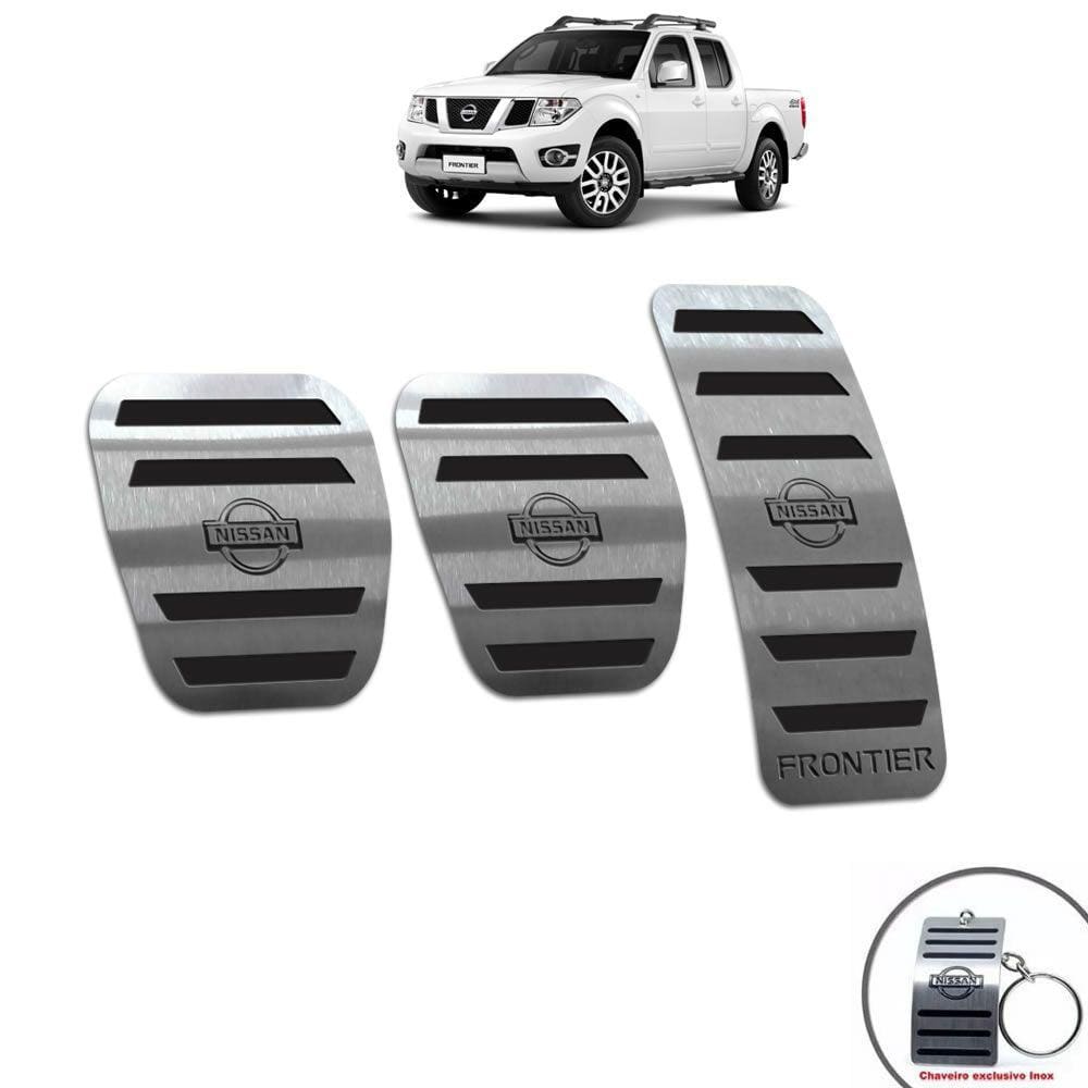 Pedaleira Nissan Manual Frontier 2005 Até 2017 Preto Inox