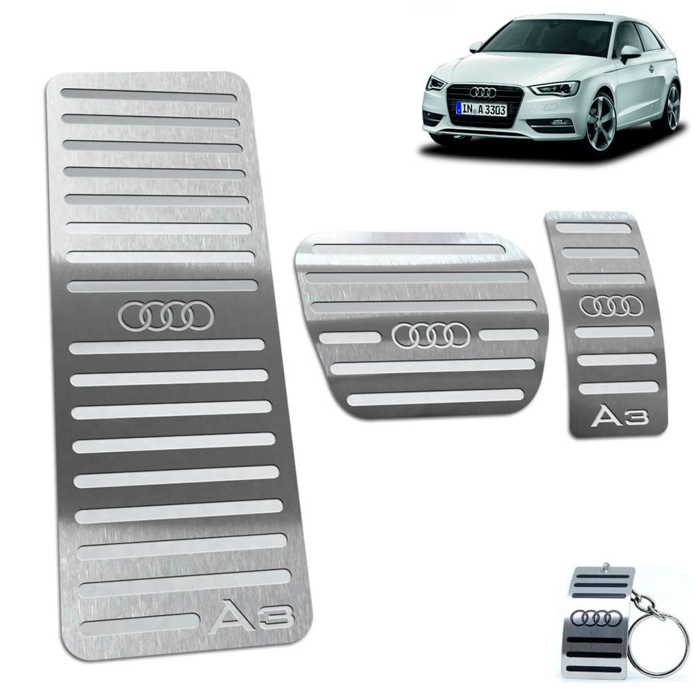 Pedaleira + Descanso Audi A3 Automático 2014 2019 Aço Inox