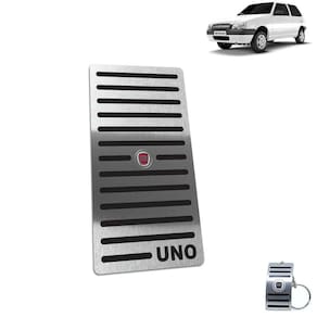 Descanso De Pé Fiat Uno 2004 Até 2011 Aço Inox Preto
