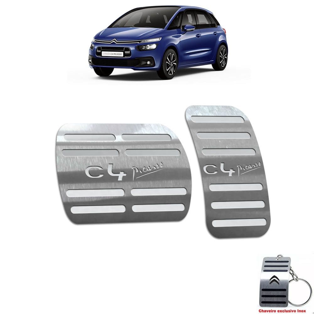 Pedaleira Citroen C4 Picasso 2016 A 2019 Aço Inox