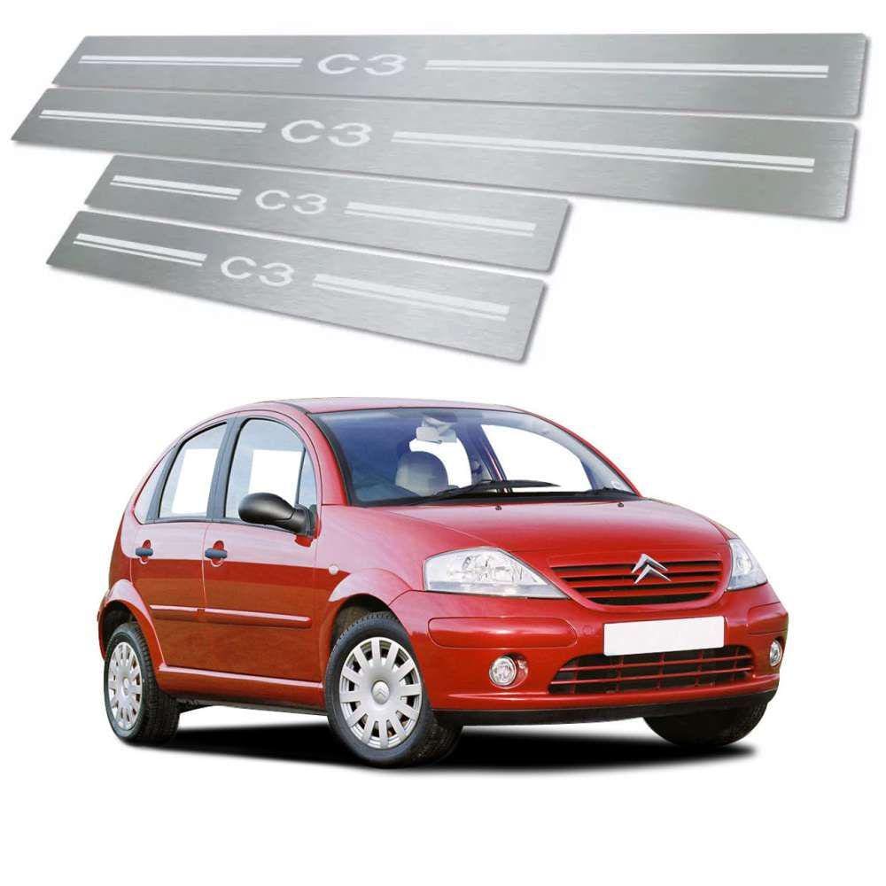 Soleira De Porta Citroen C3 2003 Até 2012 Aço Inox