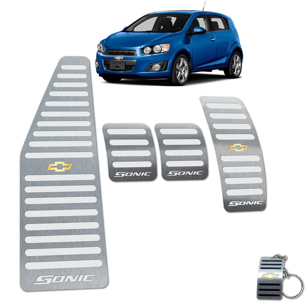 Kit Pedaleira + Descanso Chevrolet Sonic Manual Aço Inox