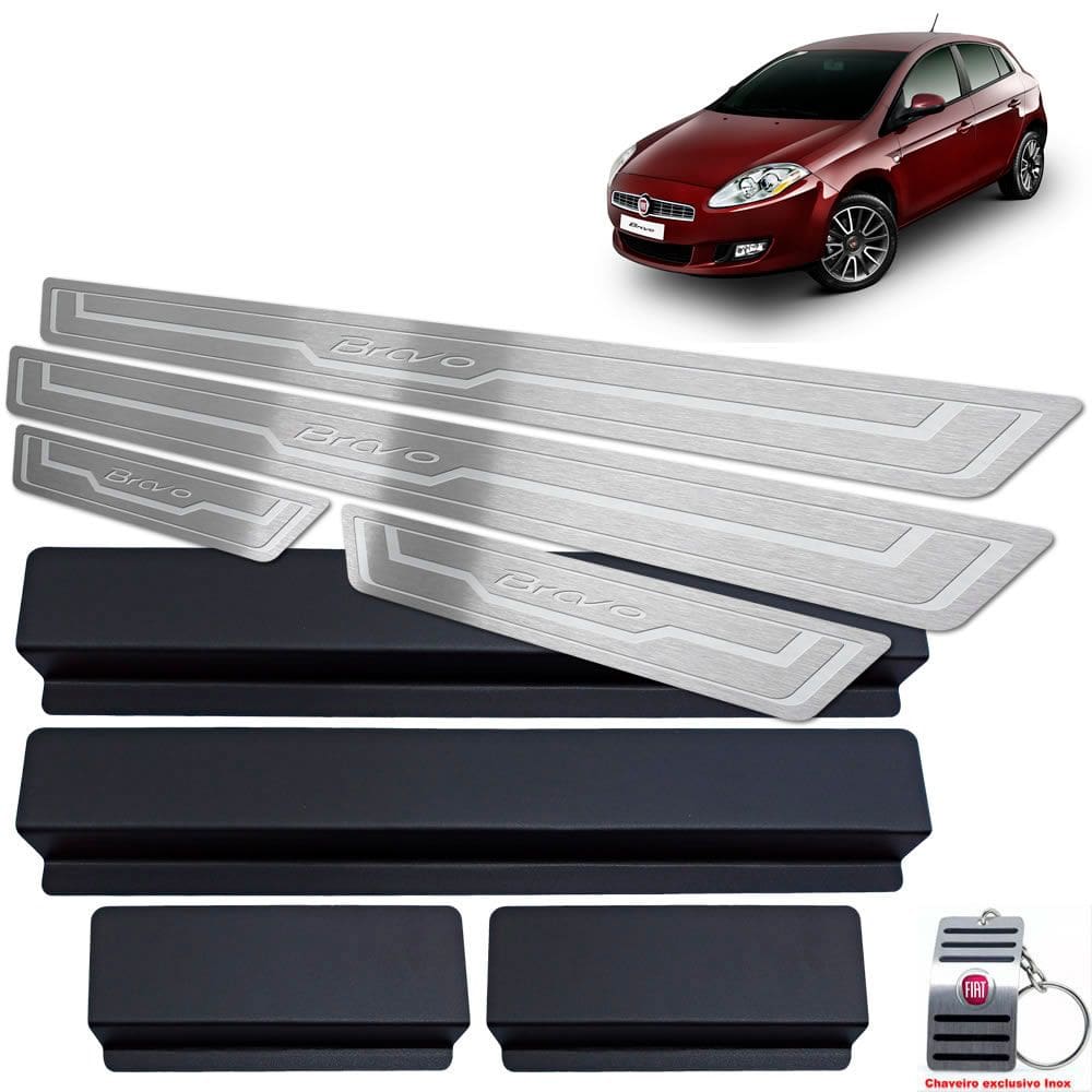Soleira Em Aço Inox Fiat Bravo 2011 A 2016 Prata
