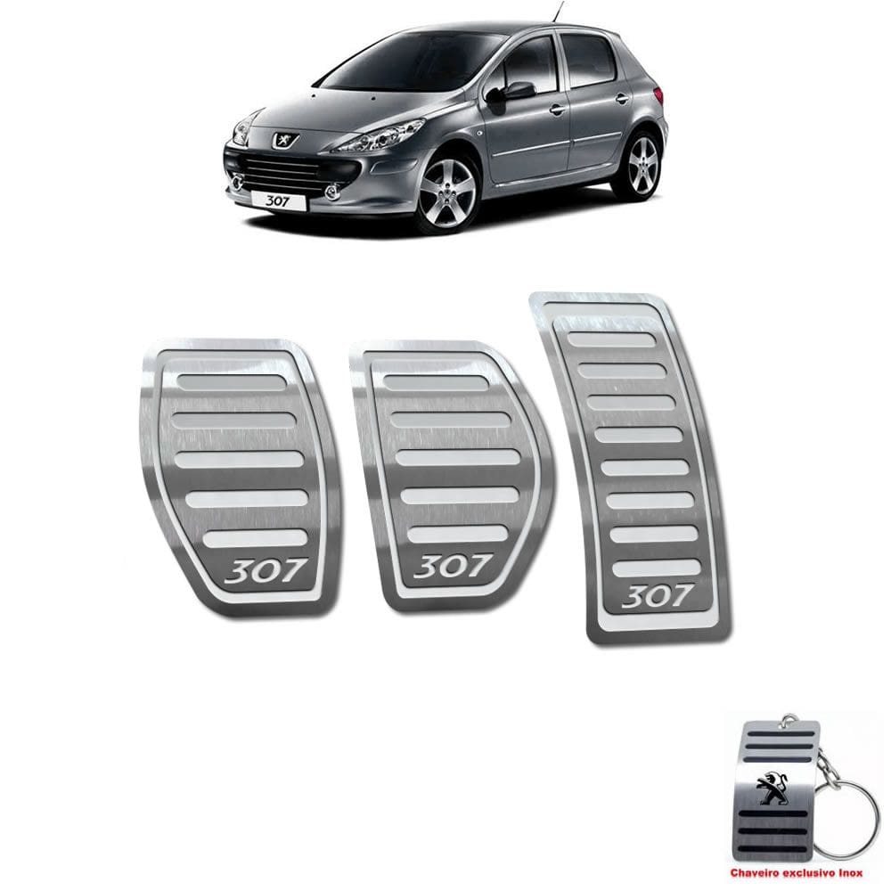 Pedaleira Peugeot 307 Manual 2001 Até 2012 Aço Inox