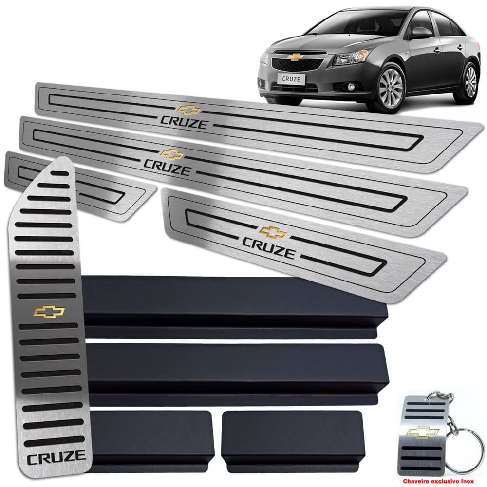 Descanso e Soleira Cruze 2012 a 2016 Preto Baixo Relevo