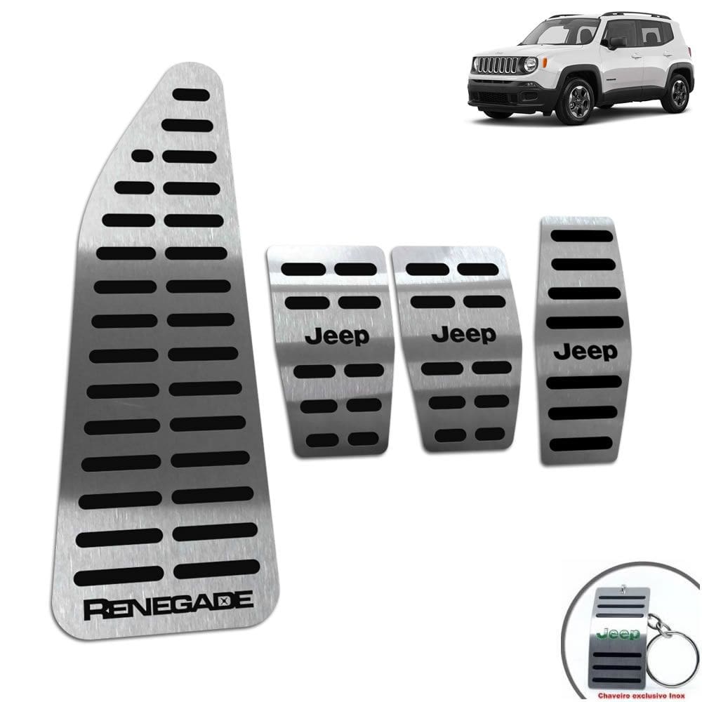 Pedaleiras Com Descanso Jeep Renegade Manual Preto