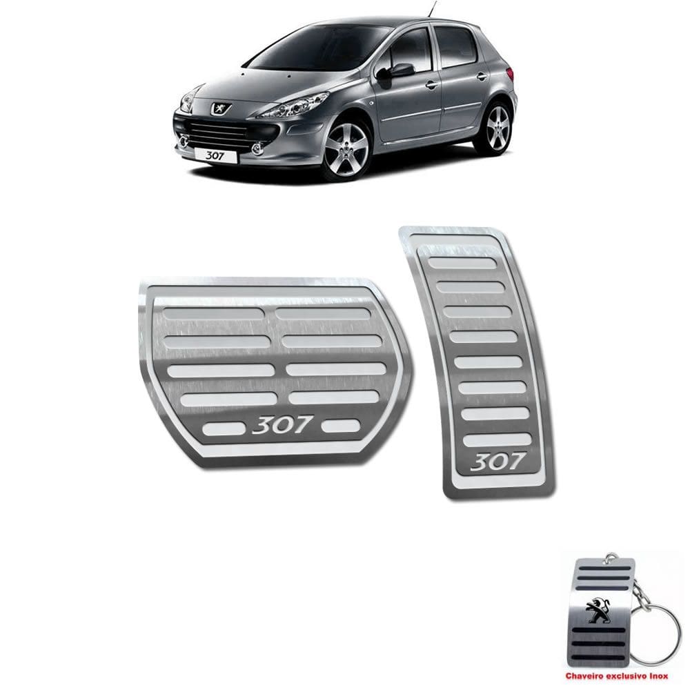 Pedaleira Peugeot 307 Automatico 2001 Até 2012 Aço Inox