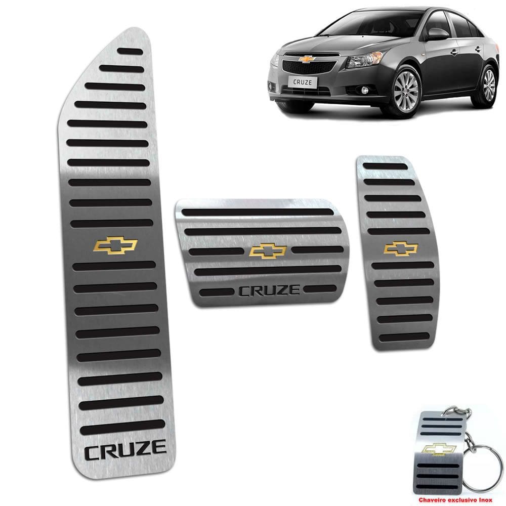 Pedaleira Automático Com Descanso Cruze 2012 a 2016 preto