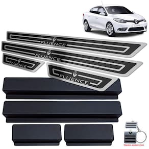Soleiras Renault Fluence 2011/2019 Preto Alto Relevo