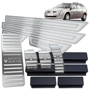 Kit Megane Grand Tour Manual 2007/2013 Prata Alto Relevo