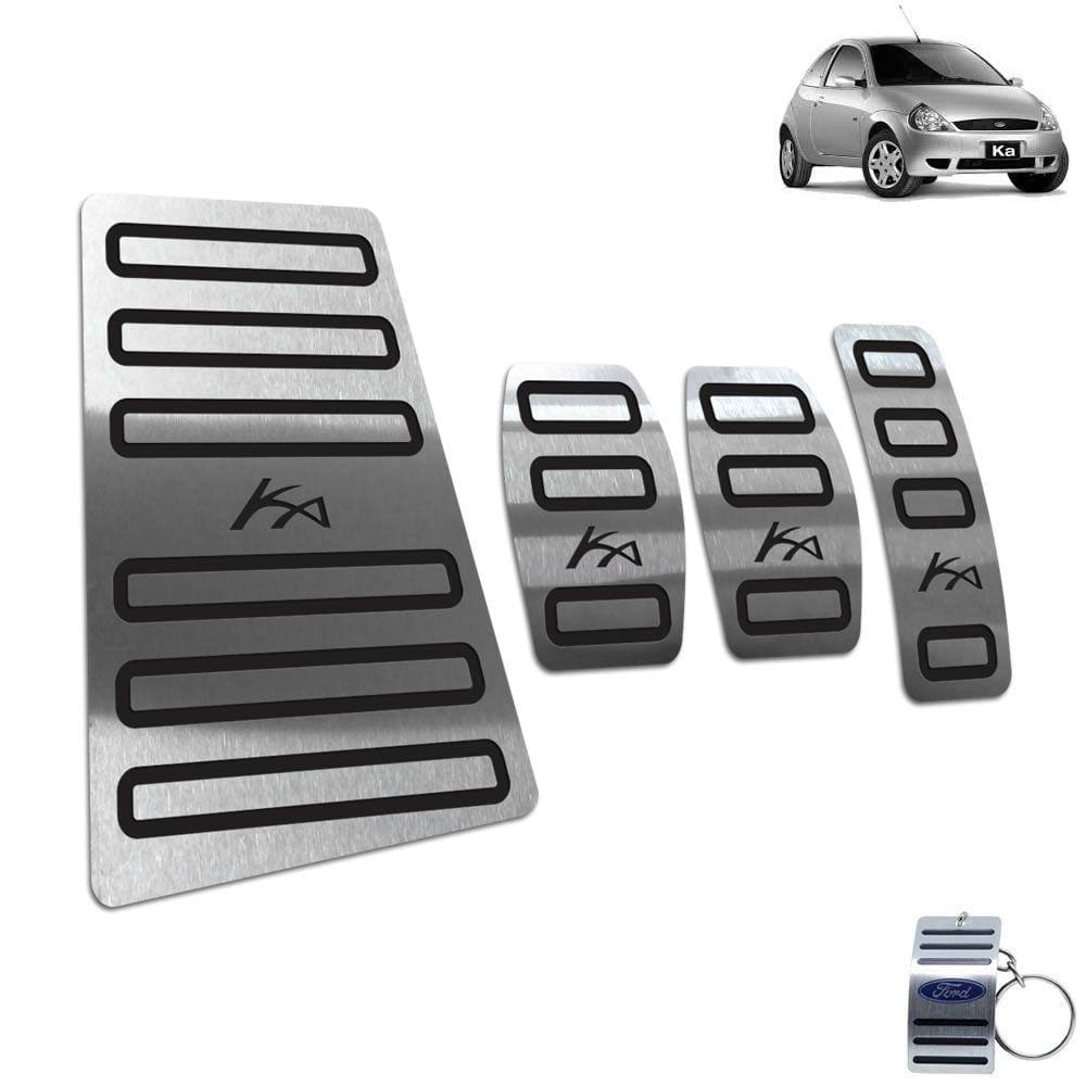 Pedaleira Manual + Descanso Ford Ka 1997 A 2007 Preto