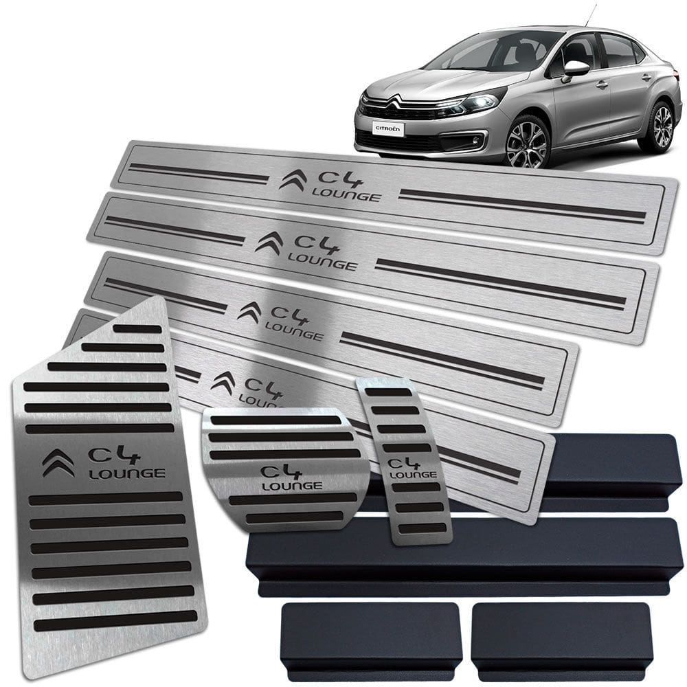 Descanso Soleira Pedaleira Auto C4 Lounge 2014 A 2020 Preto