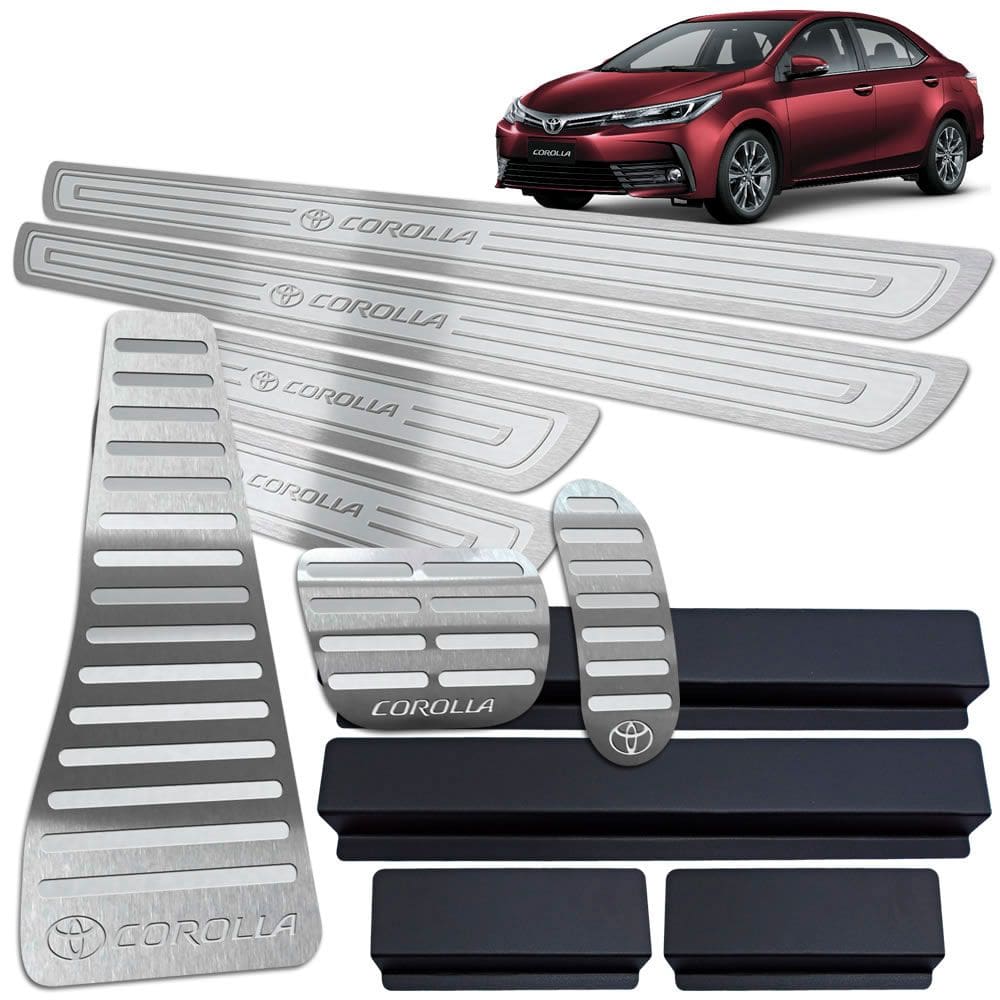 Soleira Pedaleira Descanso Corolla 2014 A 2019 Prata AR