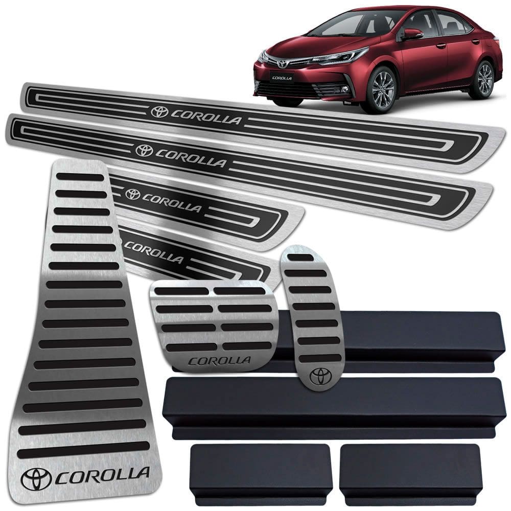 Soleira Pedaleira Descanso Corolla 2014 A 2019 Preto AR