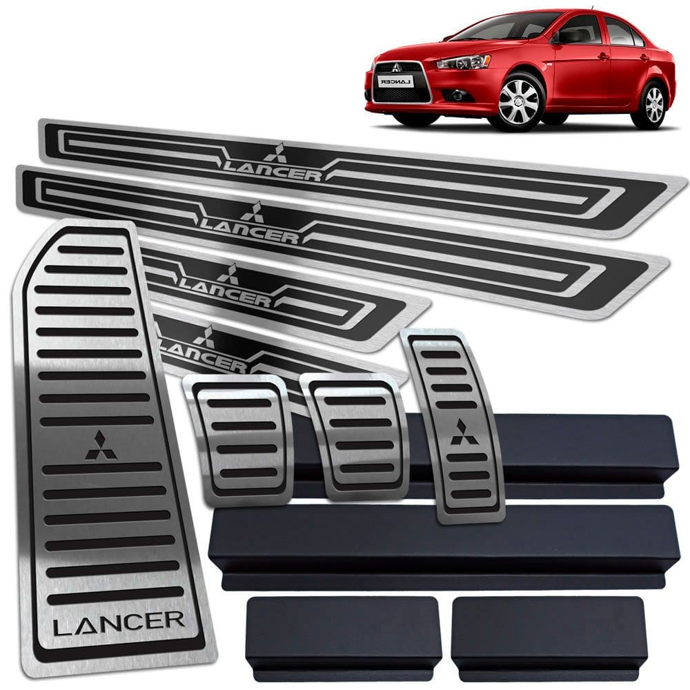Soleira Pedaleira Descanso Lancer 2007/2019 Manual Preto AR