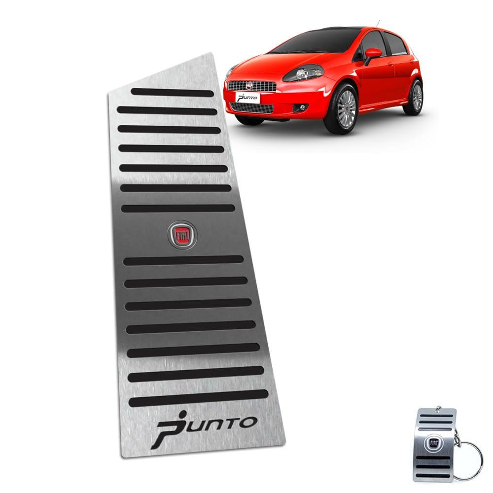 Descanso De Pé Aço Inox Fiat Punto 2007 A 2012 Preto