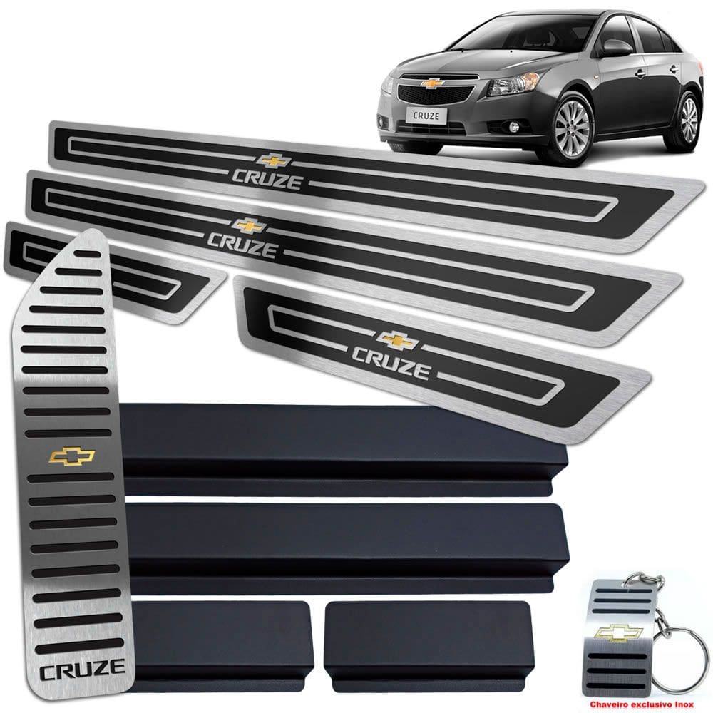 Descanso e Soleira Cruze 2012 a 2016 Preto Alto Relevo