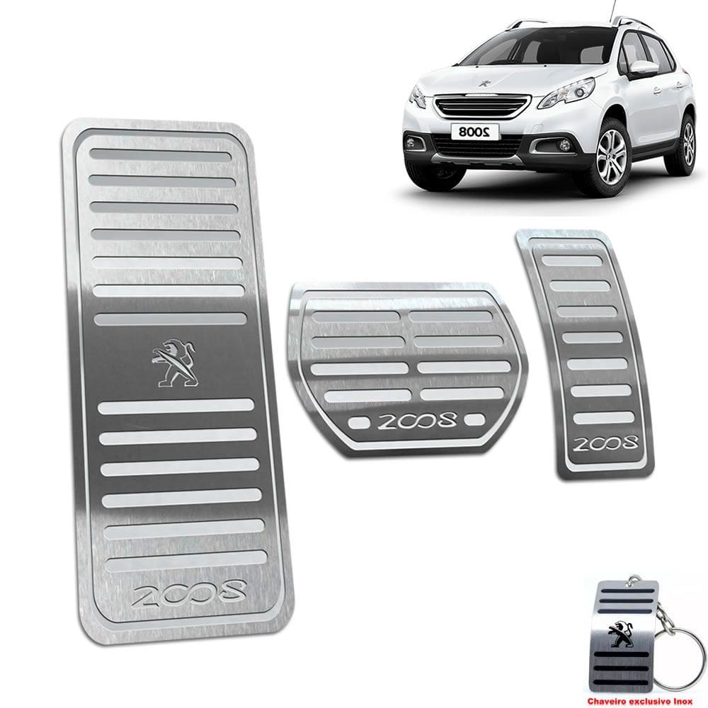 Pedaleira E Descanso Peugeot 2008 2015/2019 Automático Prata