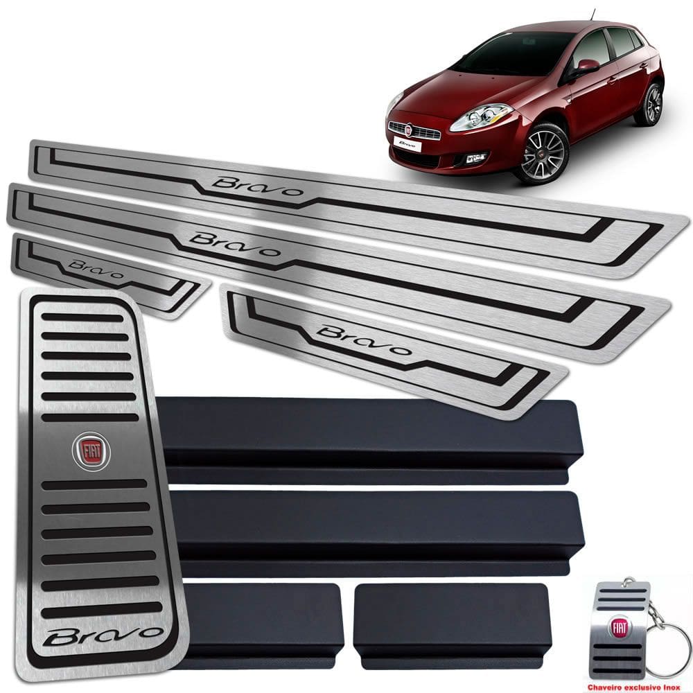 Soleira Com Descanso Fiat Bravo 2011 A 2016 Preto