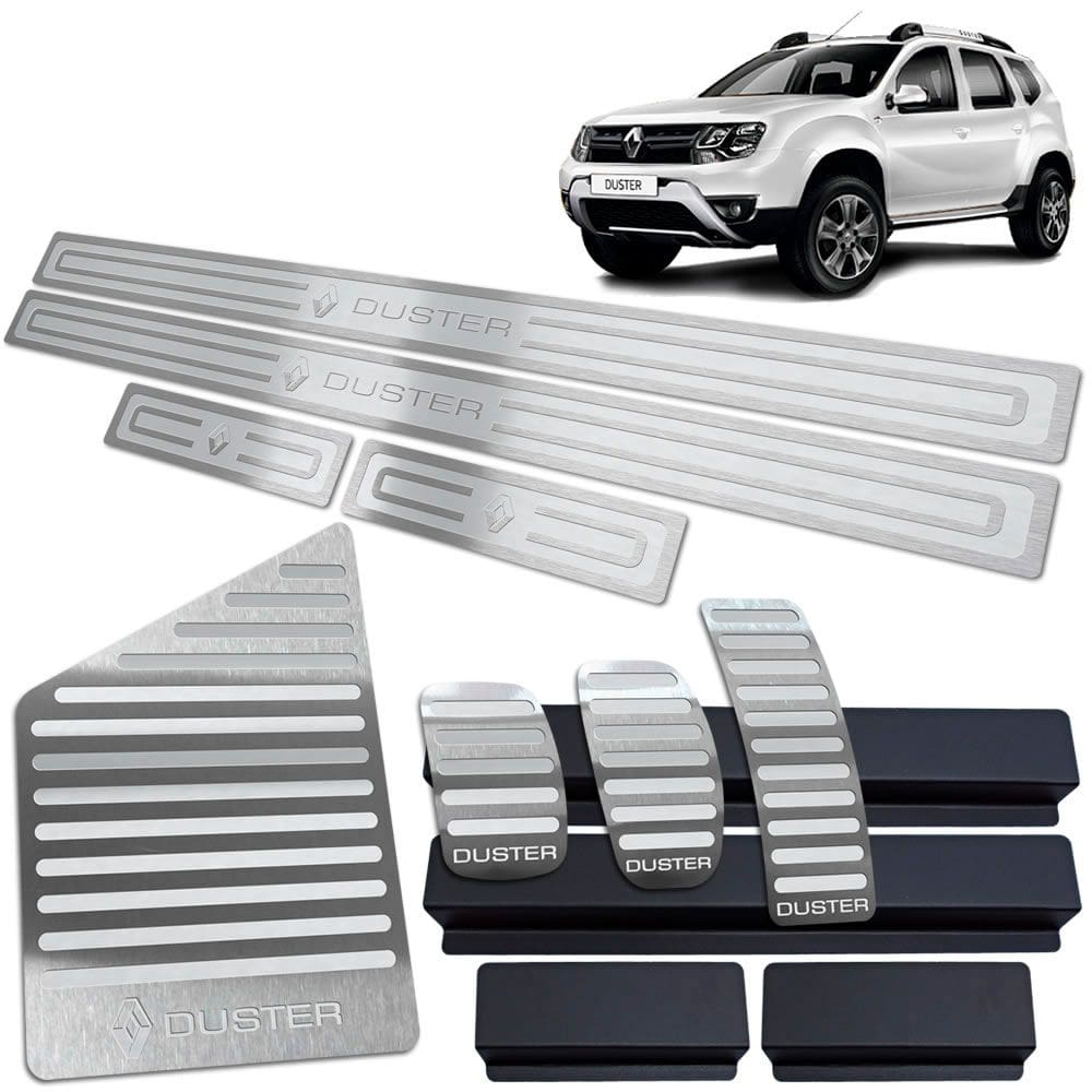 Soleira Pedaleira Descanso Duster 2011/2020 Manual Prata AR
