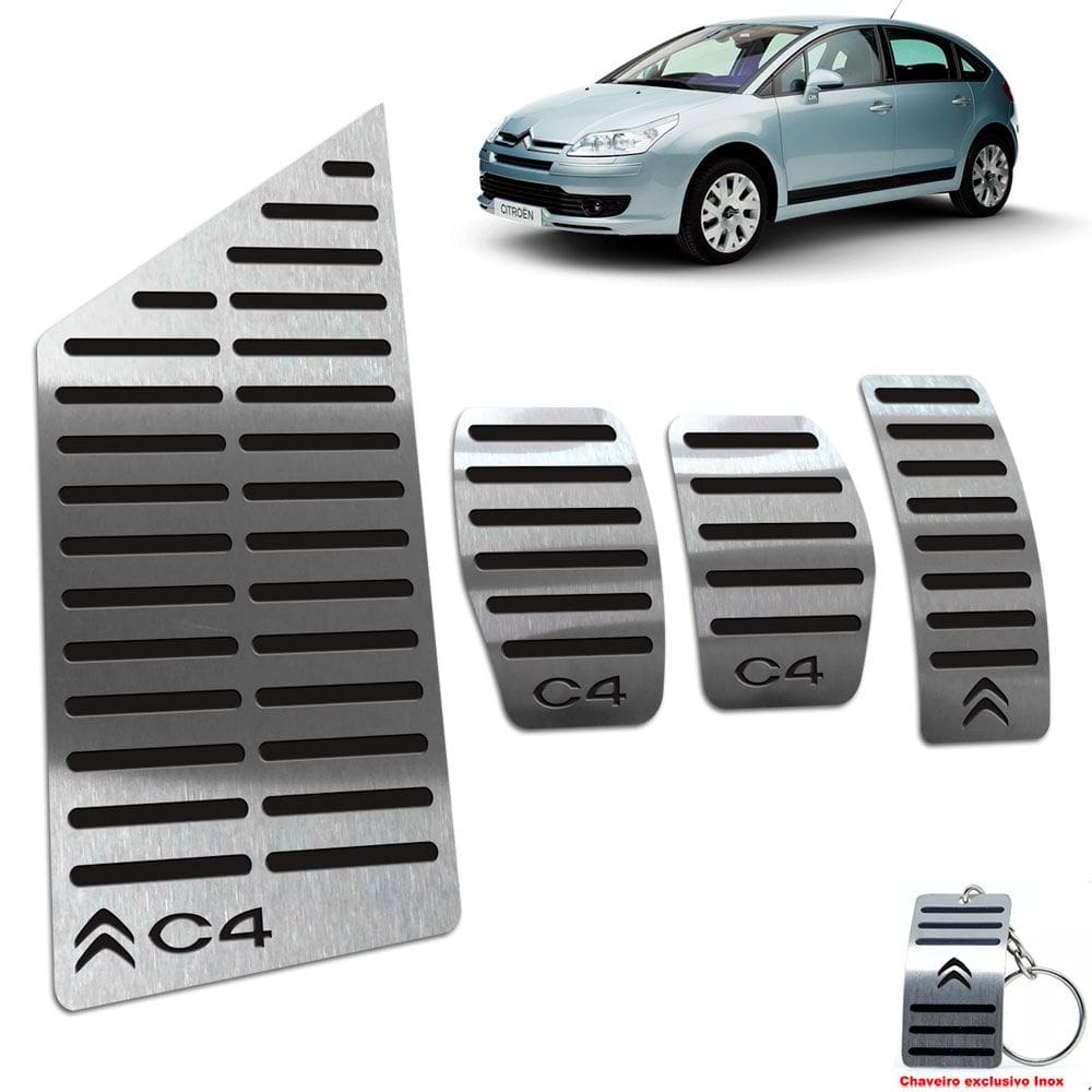 Pedaleira Manual + Descanso Citroen C4 Hatch Preto