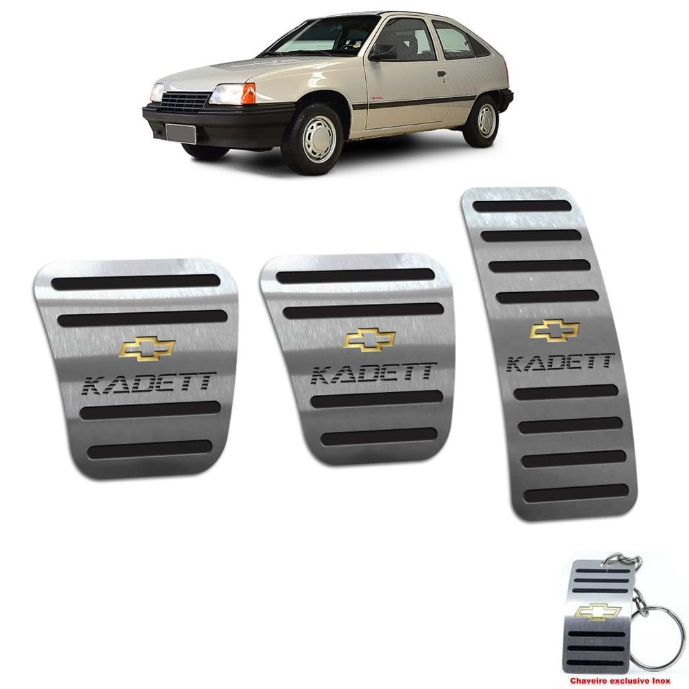 Pedaleira Manual Chevrolet Kadett Aço Inox Preto