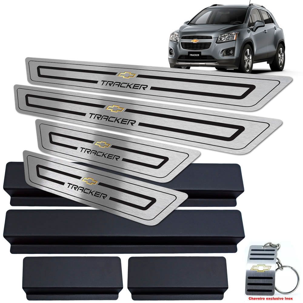 Soleira Chevrolet Tracker 2014 A 2019 Preto Baixo Relevo