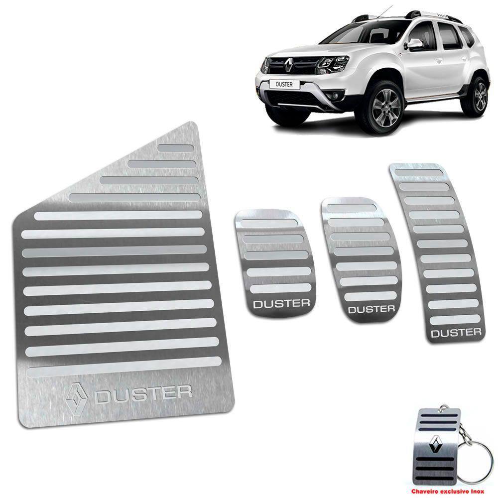 Pedaleira Com Descanso Duster 2011/2020 Manual Prata