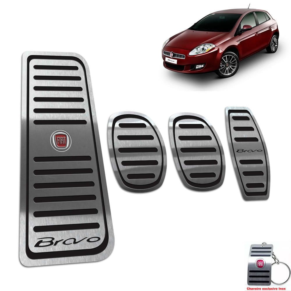 Pedaleira Manual + Descanso Fiat Bravo 2011 A 2016 Preto