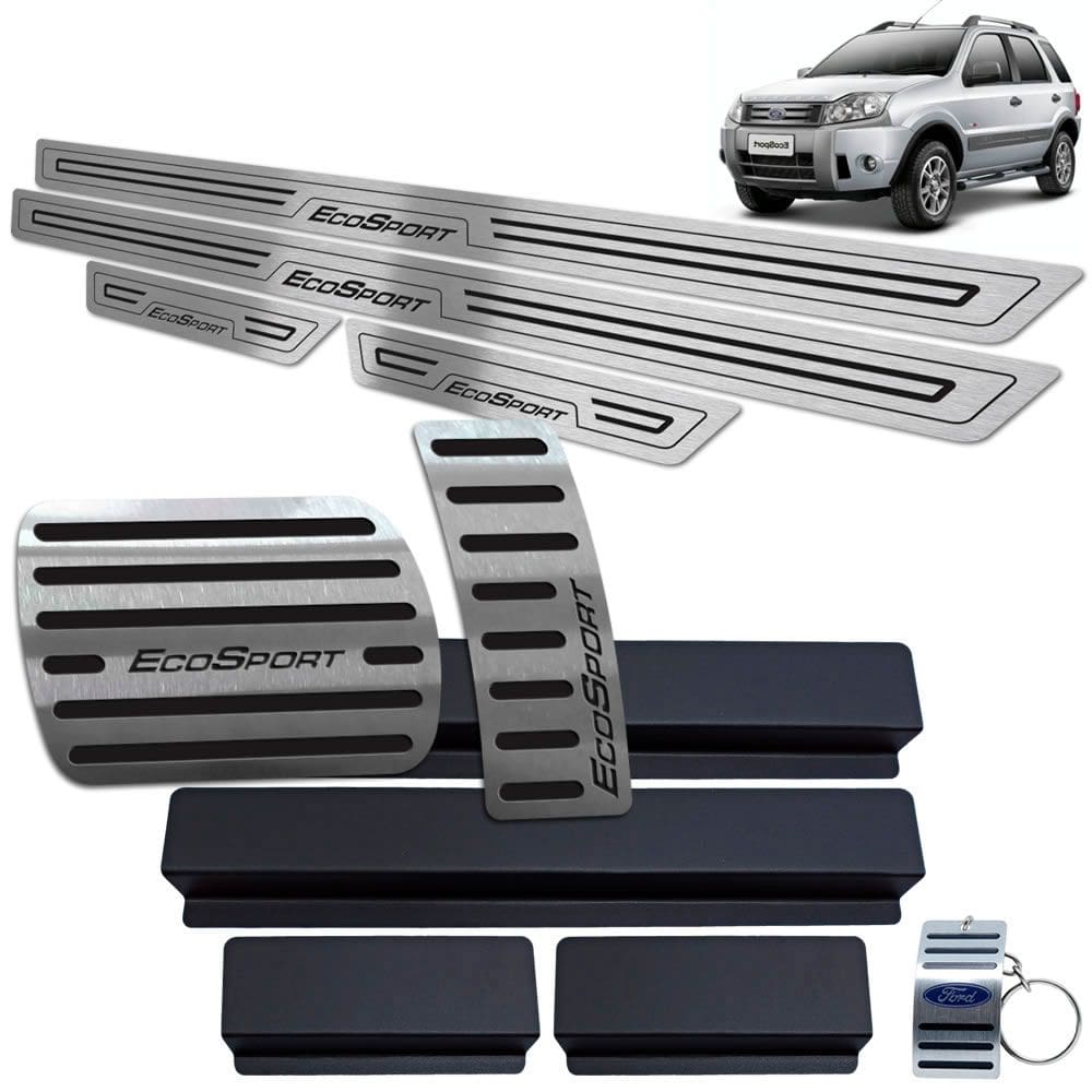 Soleira Pedaleira Automático Preto Ford Ecosport 2003 A 2012