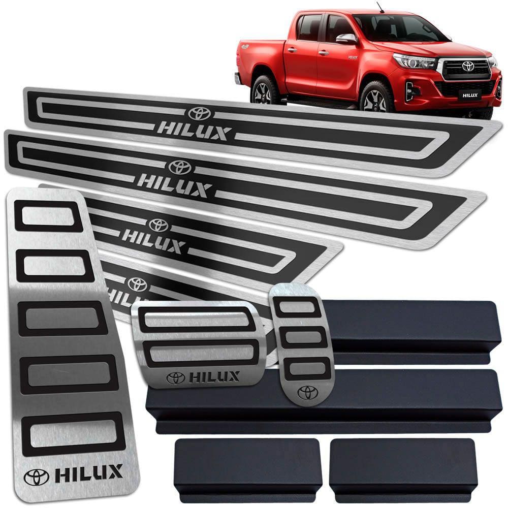 Soleira Pedaleira Descanso Hilux 2016 A 2019 Preto Alto R.