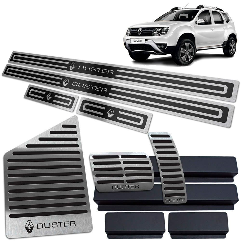 Soleira Pedaleira Descanso Duster 2011/2020 Auto Preto AR