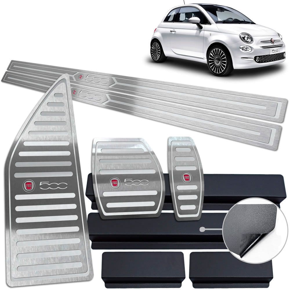 Descanso Pedaleira Automático Soleira Prata Fiat 500