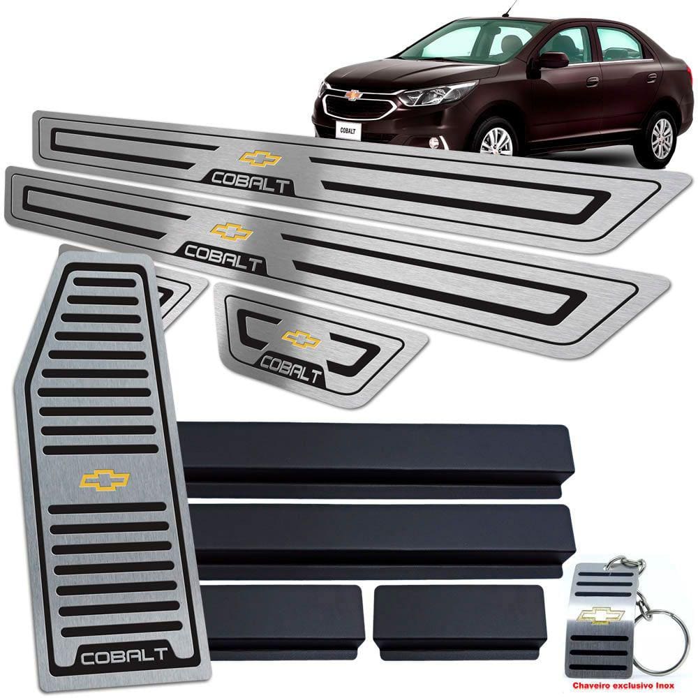 Descanso + Soleira Preto Baixo Relevo Chevrolet Cobalt