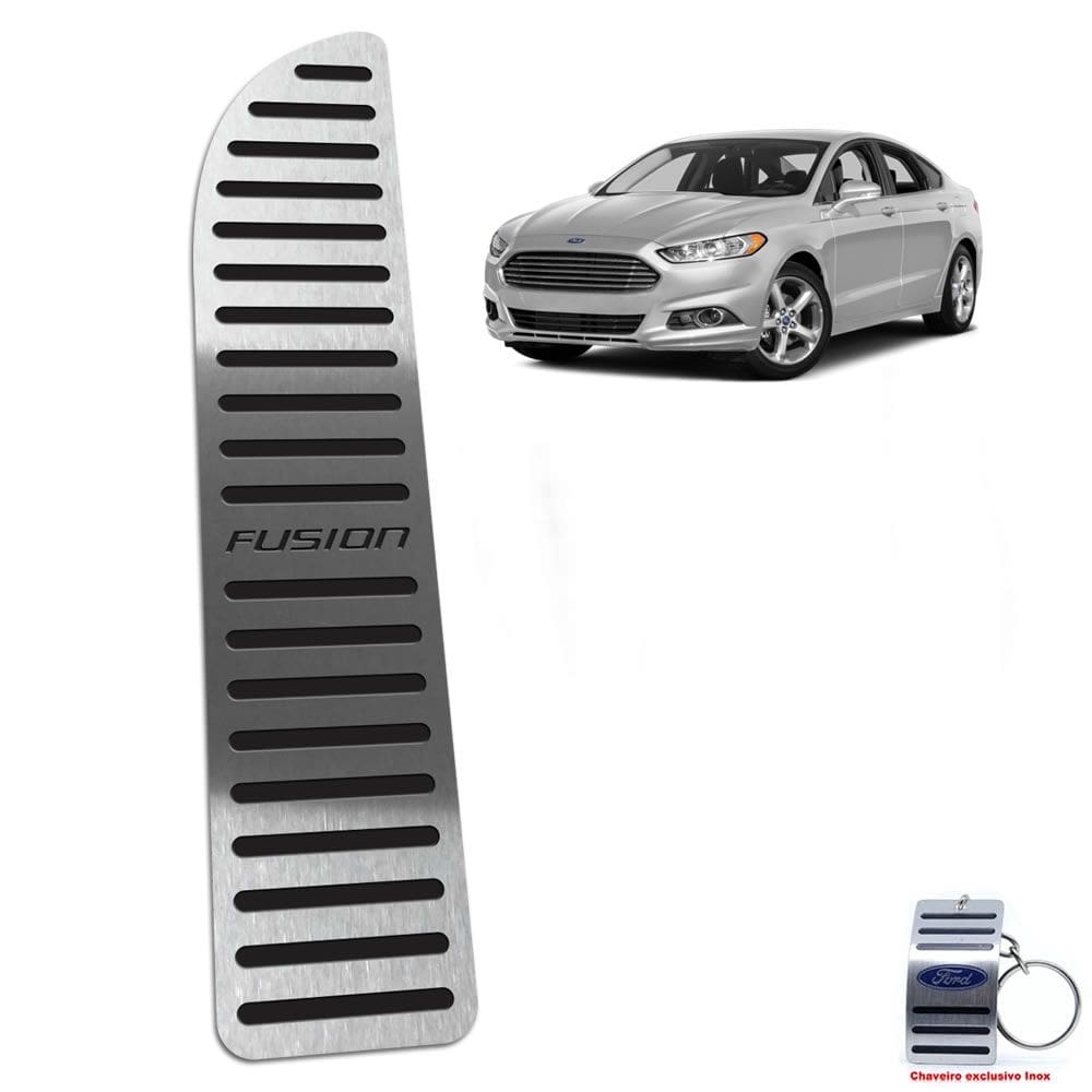 Descanso De Pé Em Aço Inox Ford Fusion 2013 A 2017 Preto
