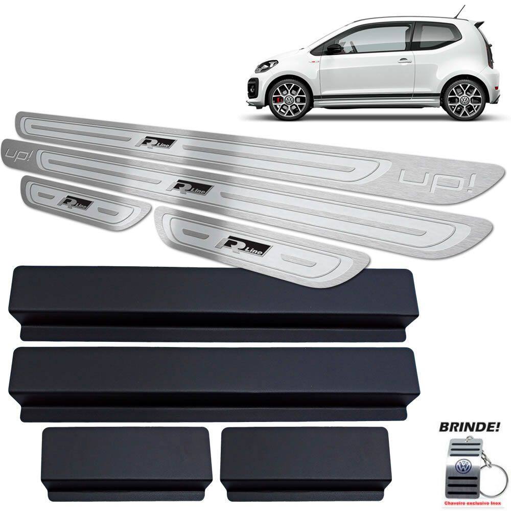 Soleiras Volkswagen Up R-line 4 Portas Prata Alto Relevo