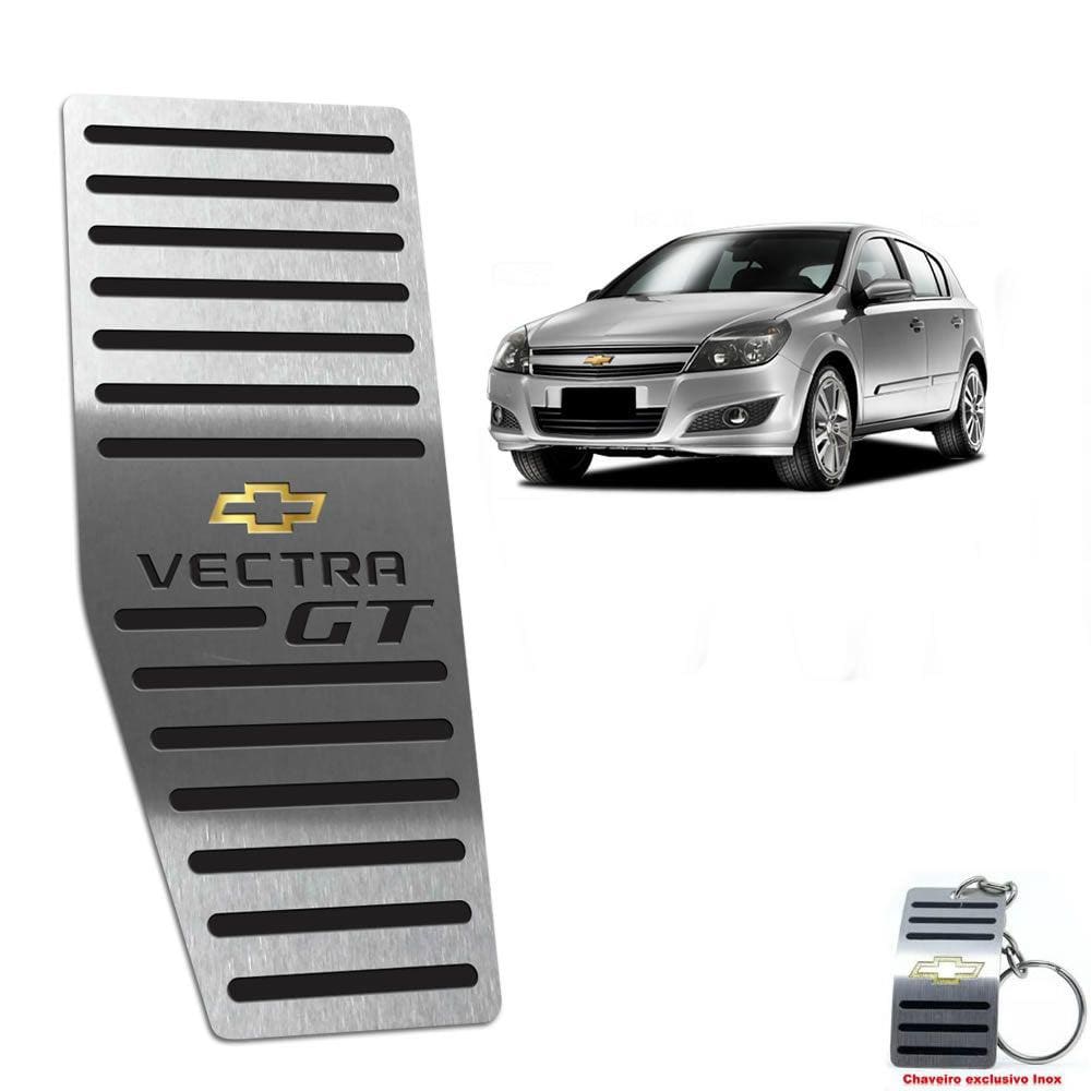 Descanso De Pé Em Aço Inox Vectra Gt 2008 A 2011 Preto