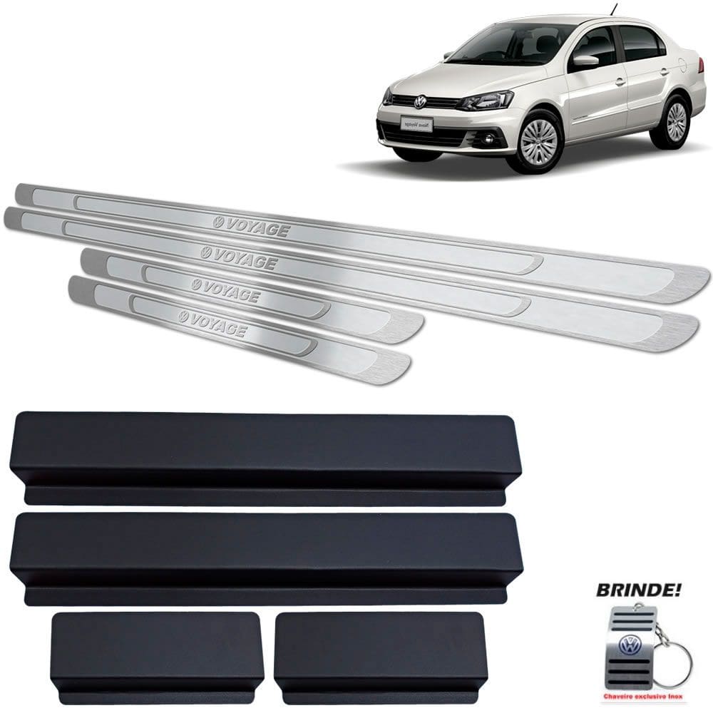 Soleiras Gravação em Prata Alto Relevo Voyage 2010 a 2020