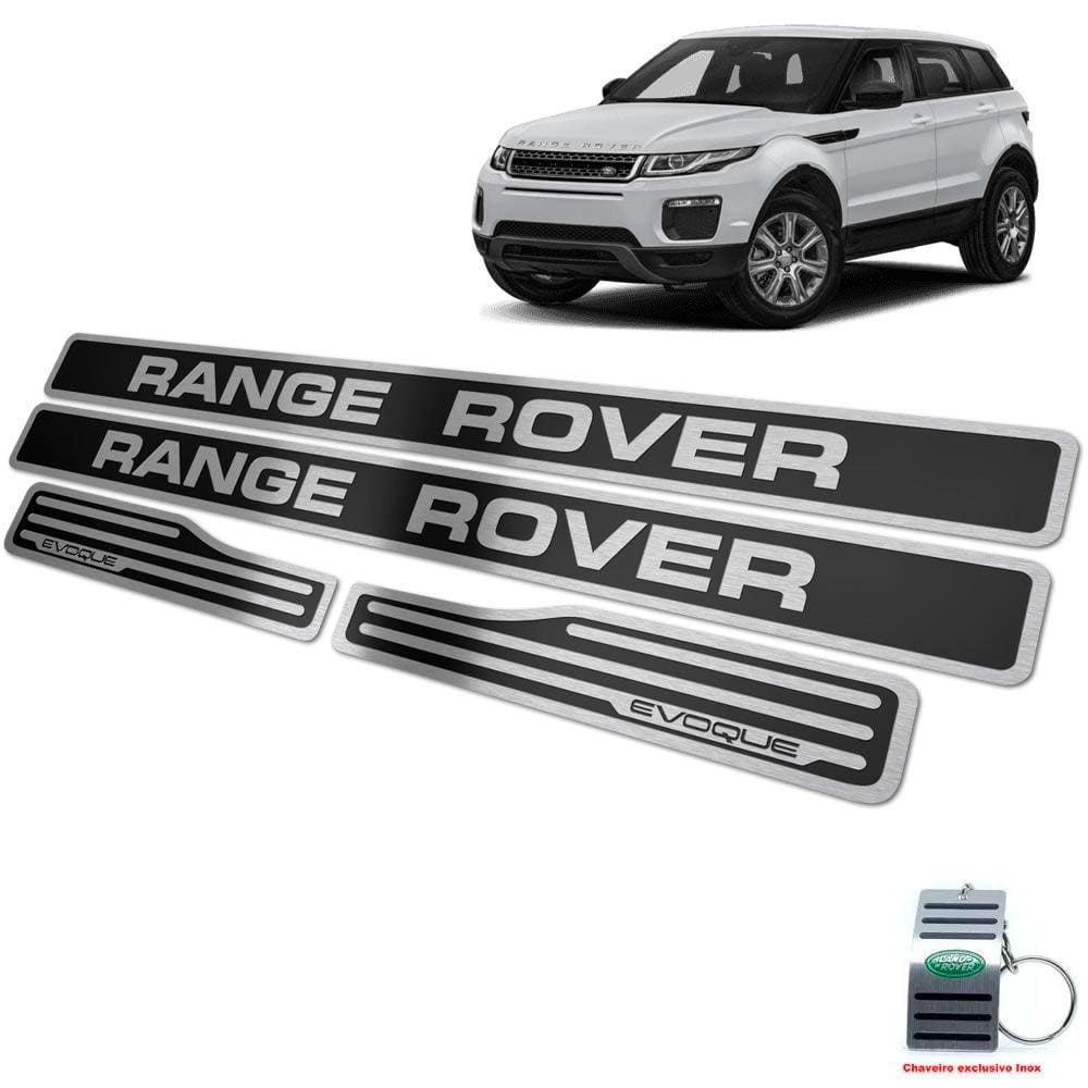 Soleiras Range Rover Evoque 2012/2020 Preto Alto Relevo