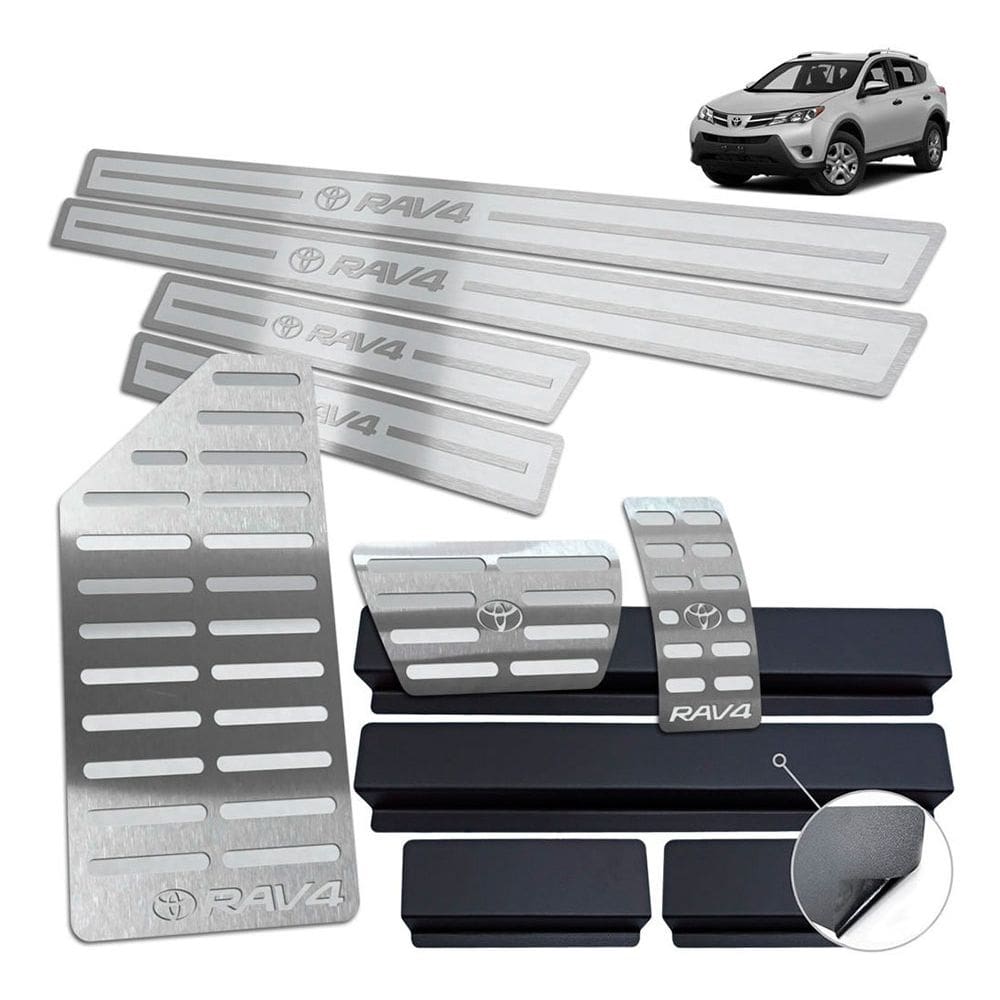 Soleira Pedaleira Descanso Rav4 2001 A 2012 Prata Alto R.