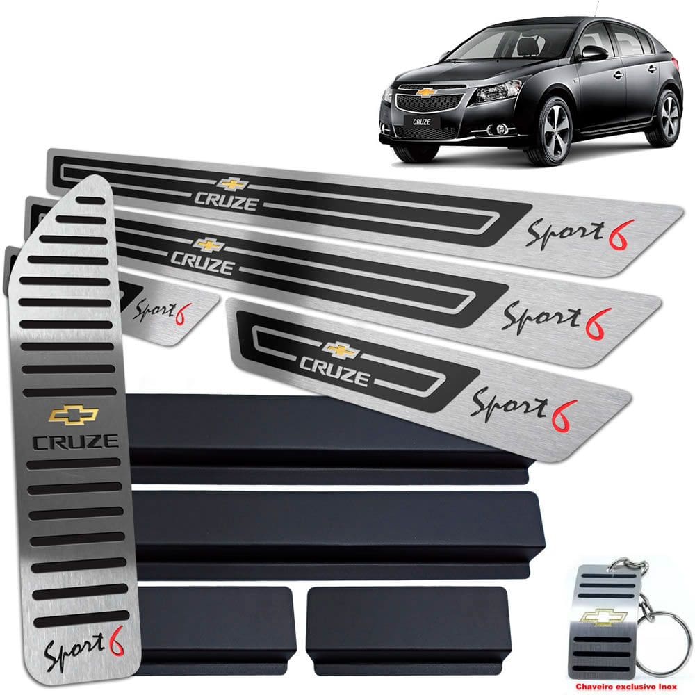 Descanso Soleira Preto Alto Relevo Cruze Sport6 2012 A 2016