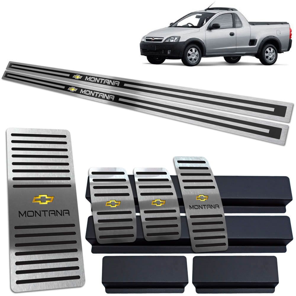 Descanso Soleira Pedaleira Manual Preto Montana 2003 A 2010